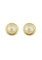 remarkable tiny bezel cultivated pearl earrings for babies and little kids